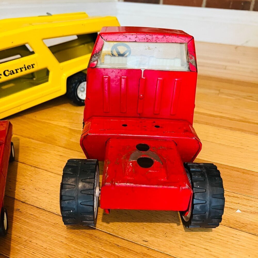 Vintage 1970's Mighty Tonka Pressed Steel 34" Car Carrier Transporter #3991 - Picture 9 of 16